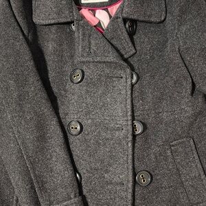 Aeropostale Charcoal Peacoat with Pink Lining